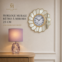 Horloge Murale Rétro à Miroirs 25 cm – Maison Milaya — vue principale