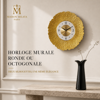 Horloge Murale Ronde ou Octogonale – Maison Milaya — vue principale