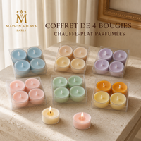Coffret de 4 Bougies Chauffe-Plat Parfumées – Maison Milaya — vue principale