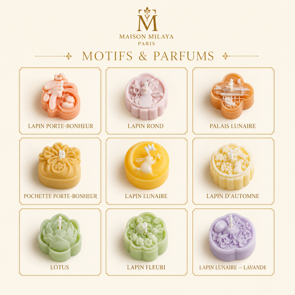 Bougie Lune Sculptée en Cire de Soja – Maison Milaya — variantes disponibles