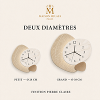 Horloge Murale Organique Silencieuse – Maison Milaya — tailles