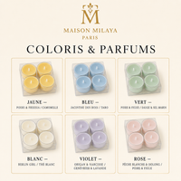 Coffret de 4 Bougies Chauffe-Plat Parfumées – Maison Milaya — variantes disponibles
