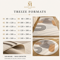 Tapis de Chambre Morandi Lavable – Maison Milaya — dimensions et formats