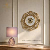 Horloge Murale Géométrique 33 cm – Maison Milaya — lifestyle lampe maison milaya