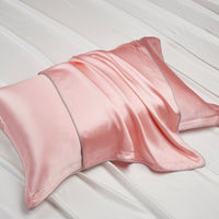 Taie d’oreiller en soie de mûrier, coloris rose poudré – Maison Milaya