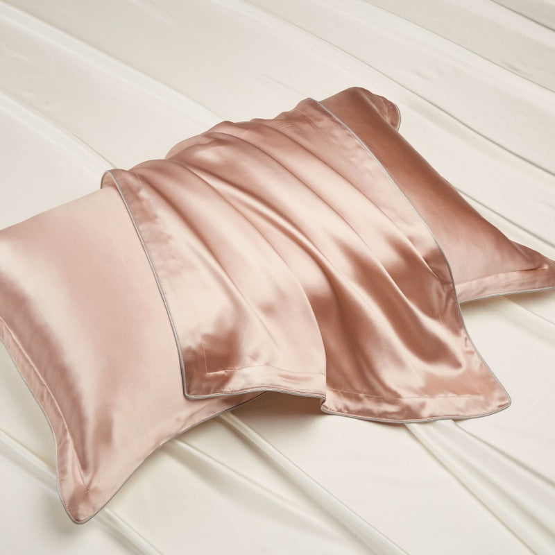 Taie d’oreiller en soie de mûrier, coloris doré soleil – Maison Milaya