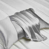 Taie d’oreiller en soie de mûrier, coloris gris perle – Maison Milaya