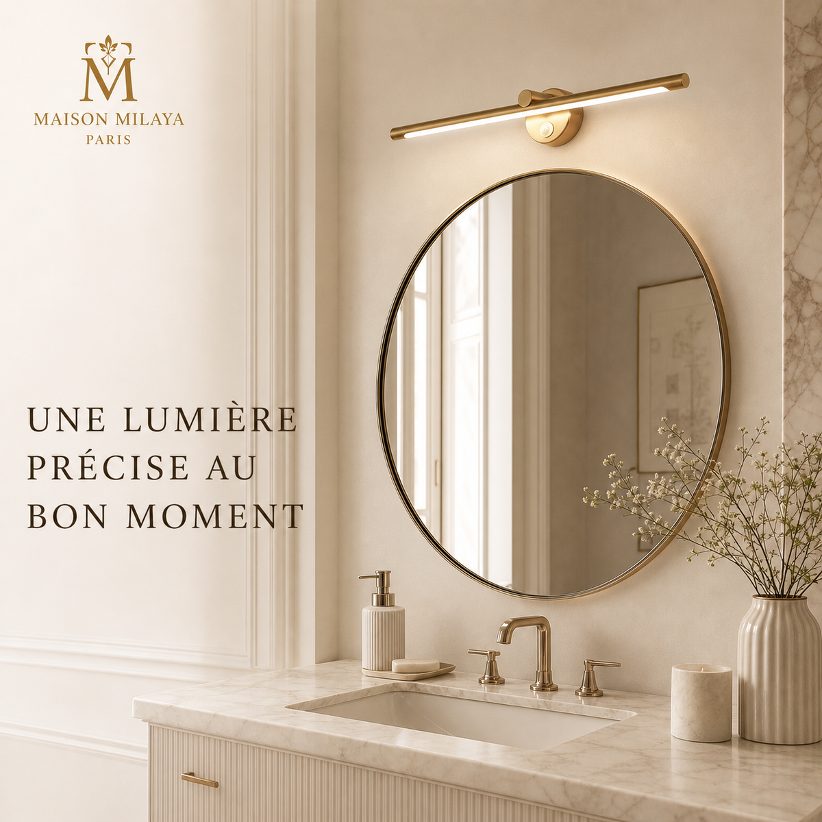 Applique LED pour Miroir à Détecteur – visuel 5 – Maison Milaya Paris