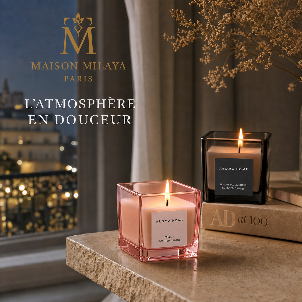 Bougie parfumée Maison Milaya Paris – ambiance chaleureuse