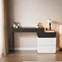 Tocador modular negro de 100 cm sin espejo ni taburete