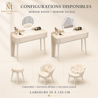 Configurations de la coiffeuse compacte avec miroir LED – Maison Milaya Paris