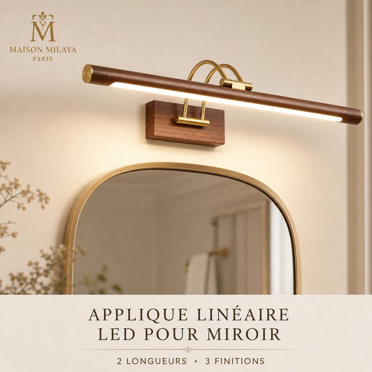 Applique Linéaire LED pour Miroir – visuel 1 – Maison Milaya Paris