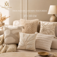 Housses de Coussin Texturées 45 × 45 cm – visuel 1 – Maison Milaya Paris