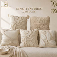 Housses de Coussin Texturées 45 × 45 cm – visuel 2 – Maison Milaya Paris