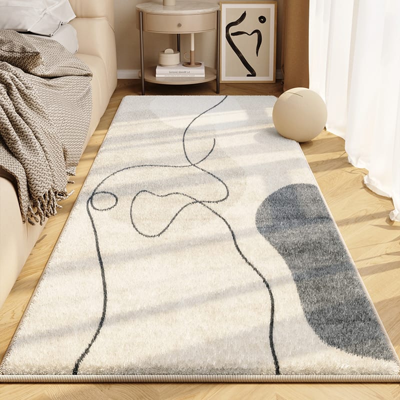 Tappeto per camera da letto Morandi — Linea grigia — Rettangolare