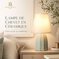 Lampe de Chevet en Céramique Scandinave – visuel 1 – Maison Milaya Paris