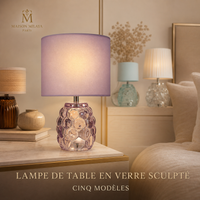 Lampe de Table en Verre Sculpté – visuel 1 – Maison Milaya Paris