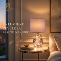 Lampe de Table en Verre Sculpté – visuel 5 – Maison Milaya Paris