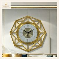 Horloge Murale Géométrique 33 cm — Or | Maison Milaya
