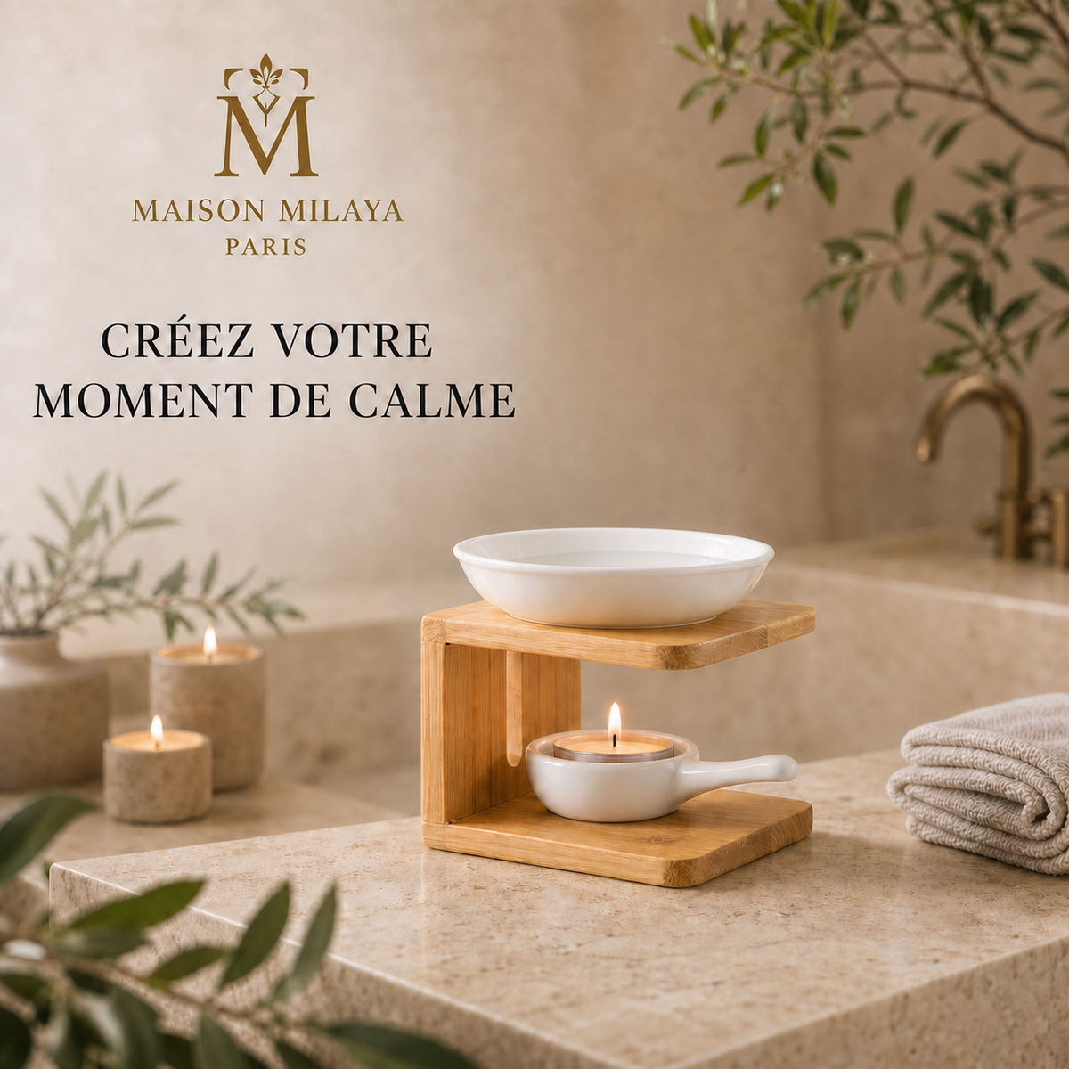 Diffusore aromatico Maison Milaya in un'atmosfera di benessere