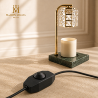 Variateur rotatif simple sans minuterie de la lampe chauffe-bougie carrée facettée