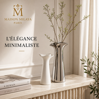 Vase en céramique minimaliste Maison Milaya – mise en scène intérieure