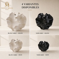 Vase sablé blanc et noir – quatre variantes
