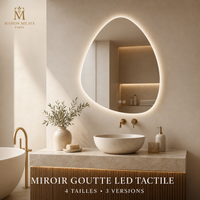 Miroir Goutte LED Tactile – visuel 1 – Maison Milaya Paris