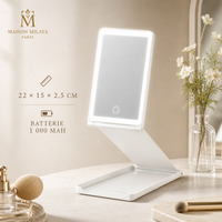 Miroir de Maquillage LED Pliable – visuel 3 – Maison Milaya Paris
