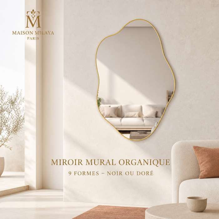 Miroir mural organique Maison Milaya Paris – vue principale