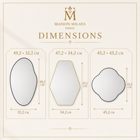Miroir mural organique Maison Milaya Paris – guide des dimensions