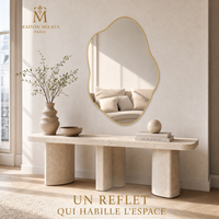 Miroir mural organique Maison Milaya Paris – ambiance intérieure