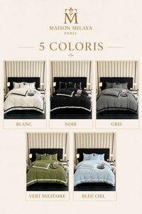 Parure de lit en coton lavé Maison Milaya Paris – cinq coloris