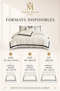 Parure de lit en coton lavé Maison Milaya Paris – formats disponibles