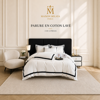 Parure de lit en coton lavé Maison Milaya Paris – vue principale carrée