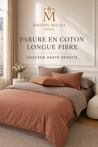 Parure de lit en coton longue fibre Maison Milaya Paris – vue principale