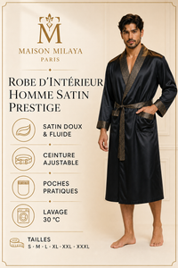 Avantages, tailles S à XXXL et entretien de la Robe d’Intérieur Homme Satin Prestige